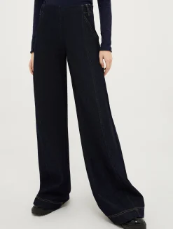 Wide-leg palazzo jeans