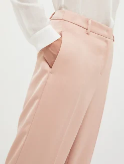 Wide-leg satin trousers