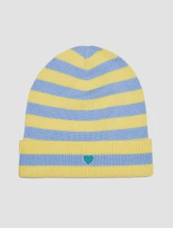 Wool beanie with heart KID