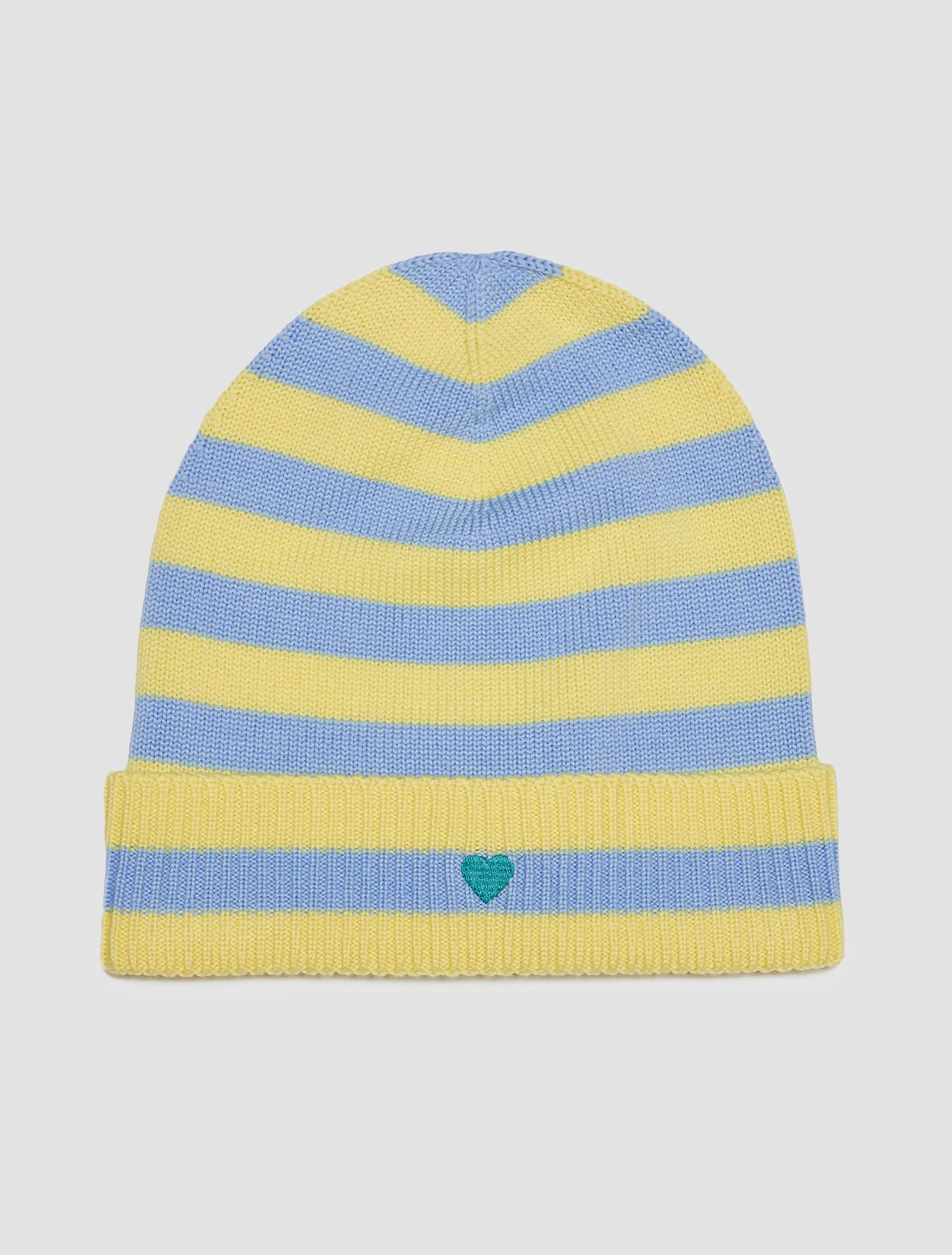 Wool beanie with heart KID