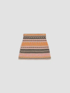 Wool-blend jacquard mini skirt