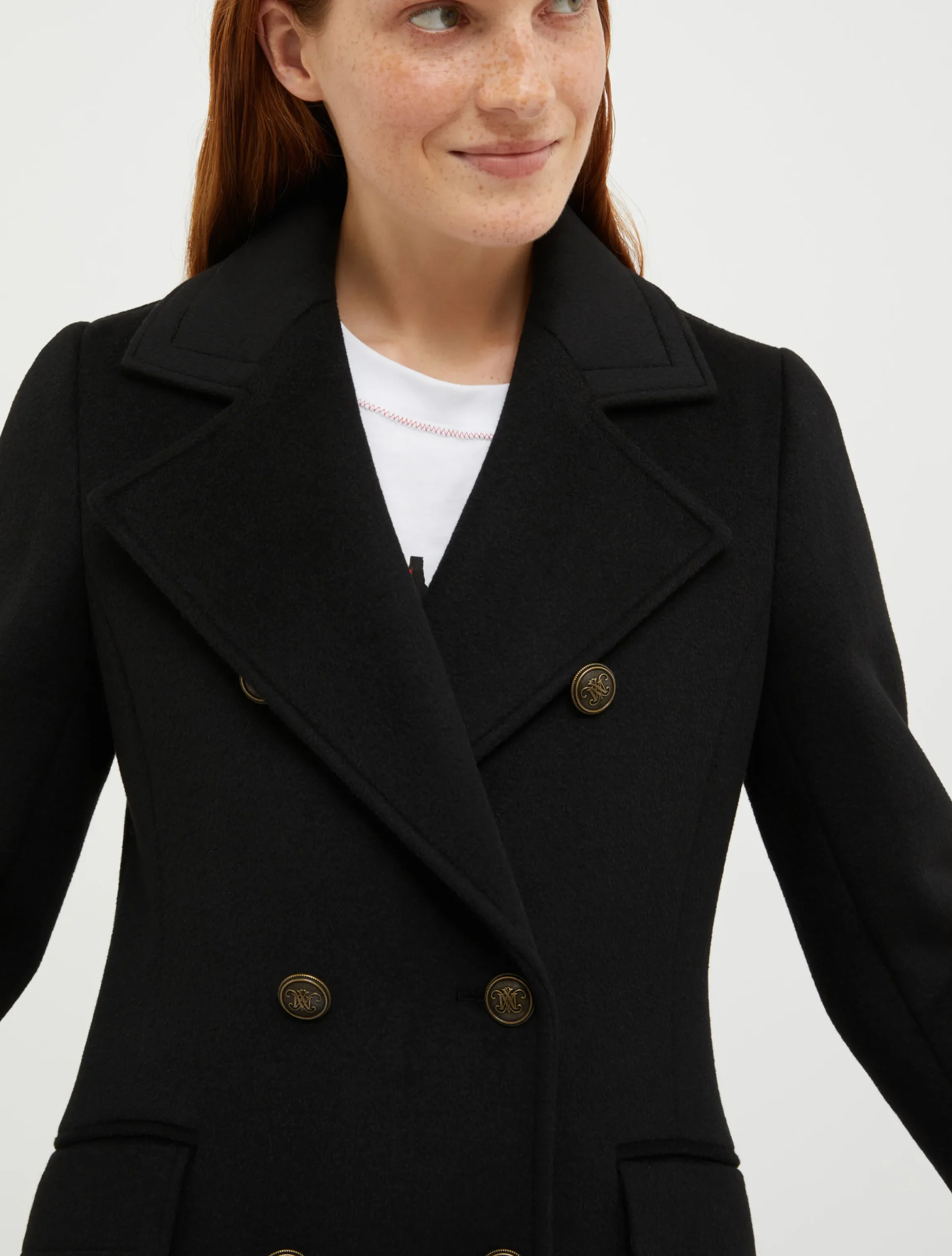 Wool-blend midi coat