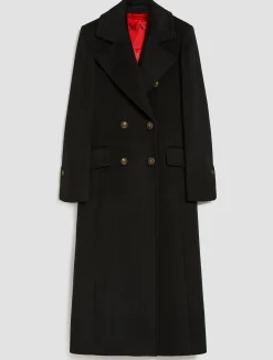 Wool-blend midi coat