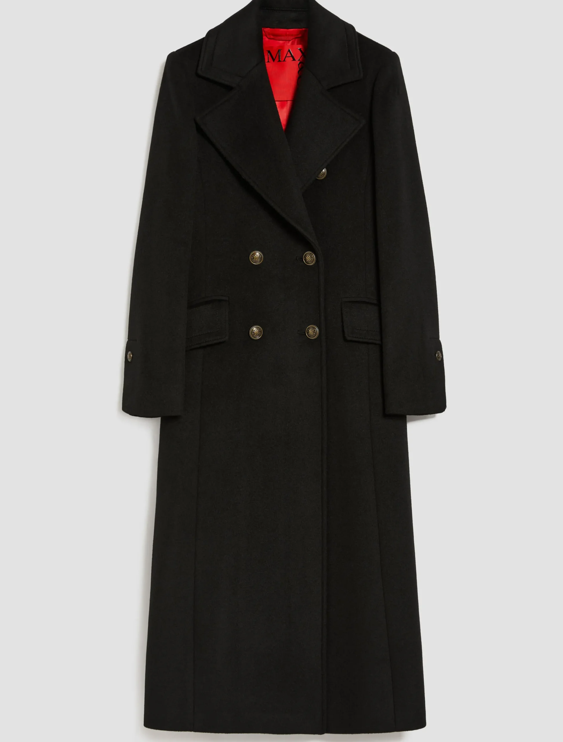 Wool-blend midi coat