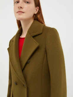 Wool-blend midi coat