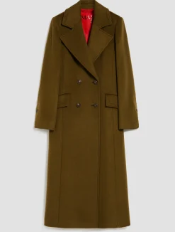 Wool-blend midi coat