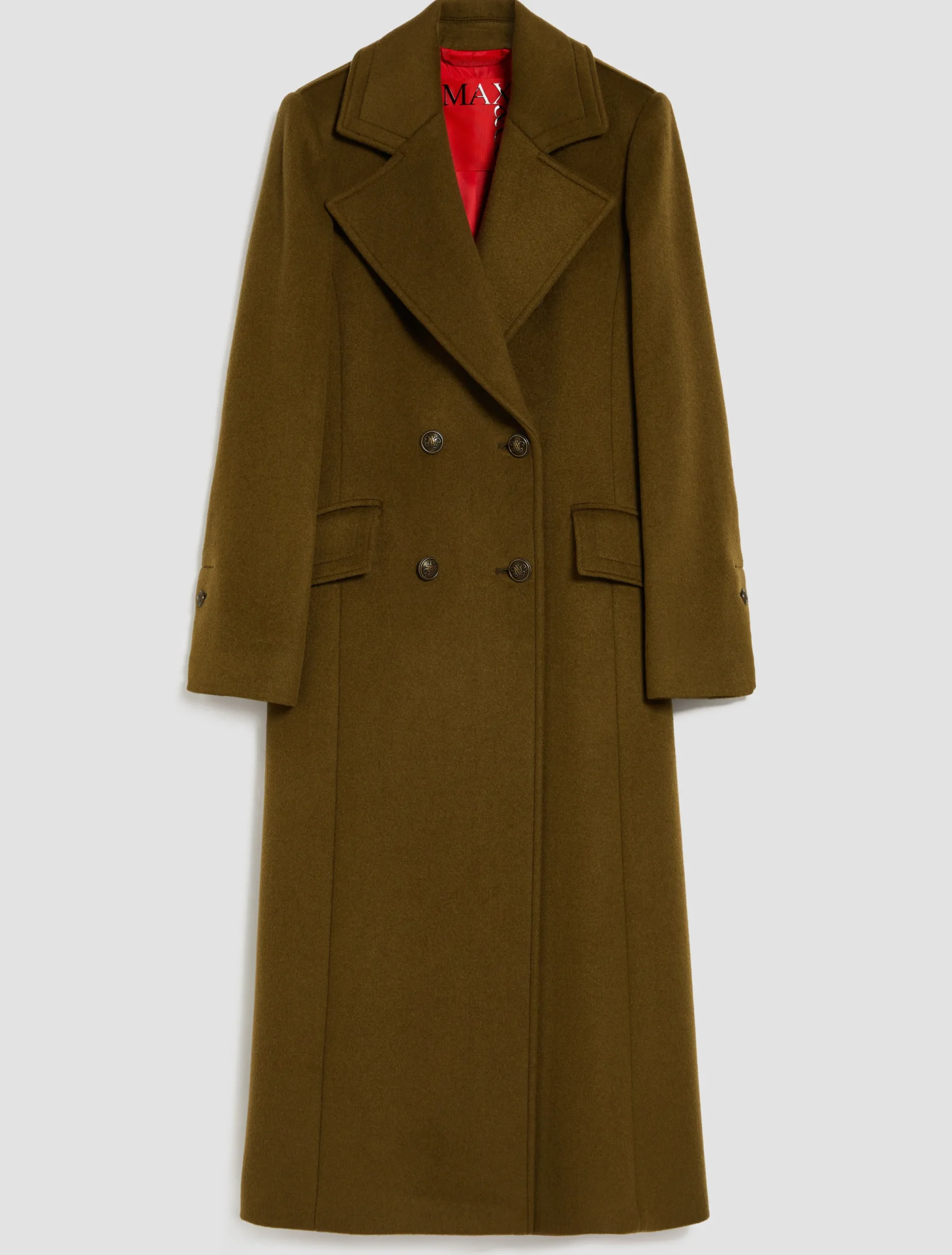 Wool-blend midi coat