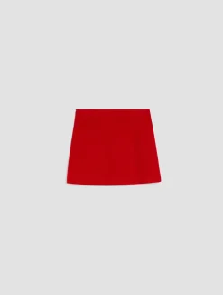 Wool-blend mini skirt