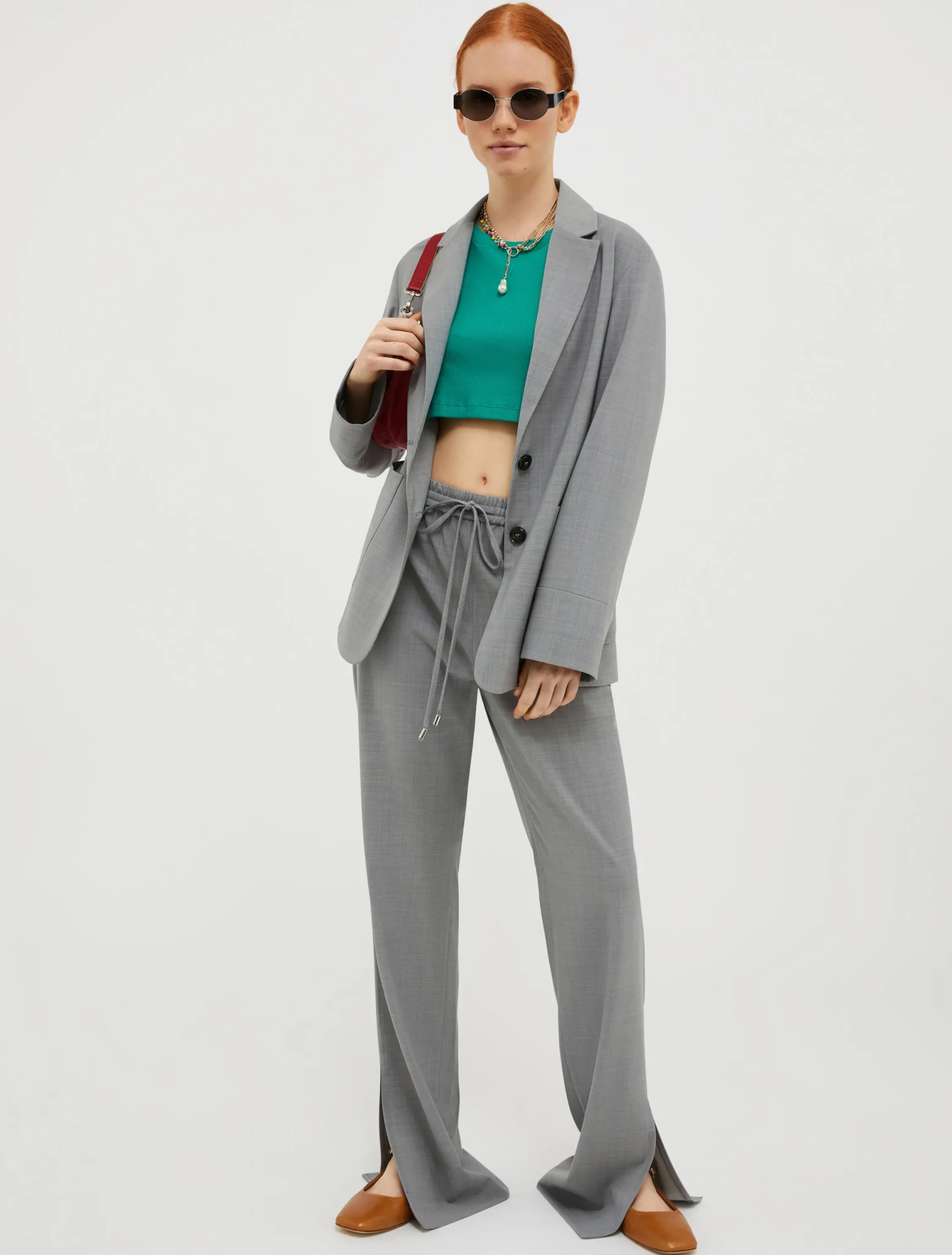 Wool-blend trousers