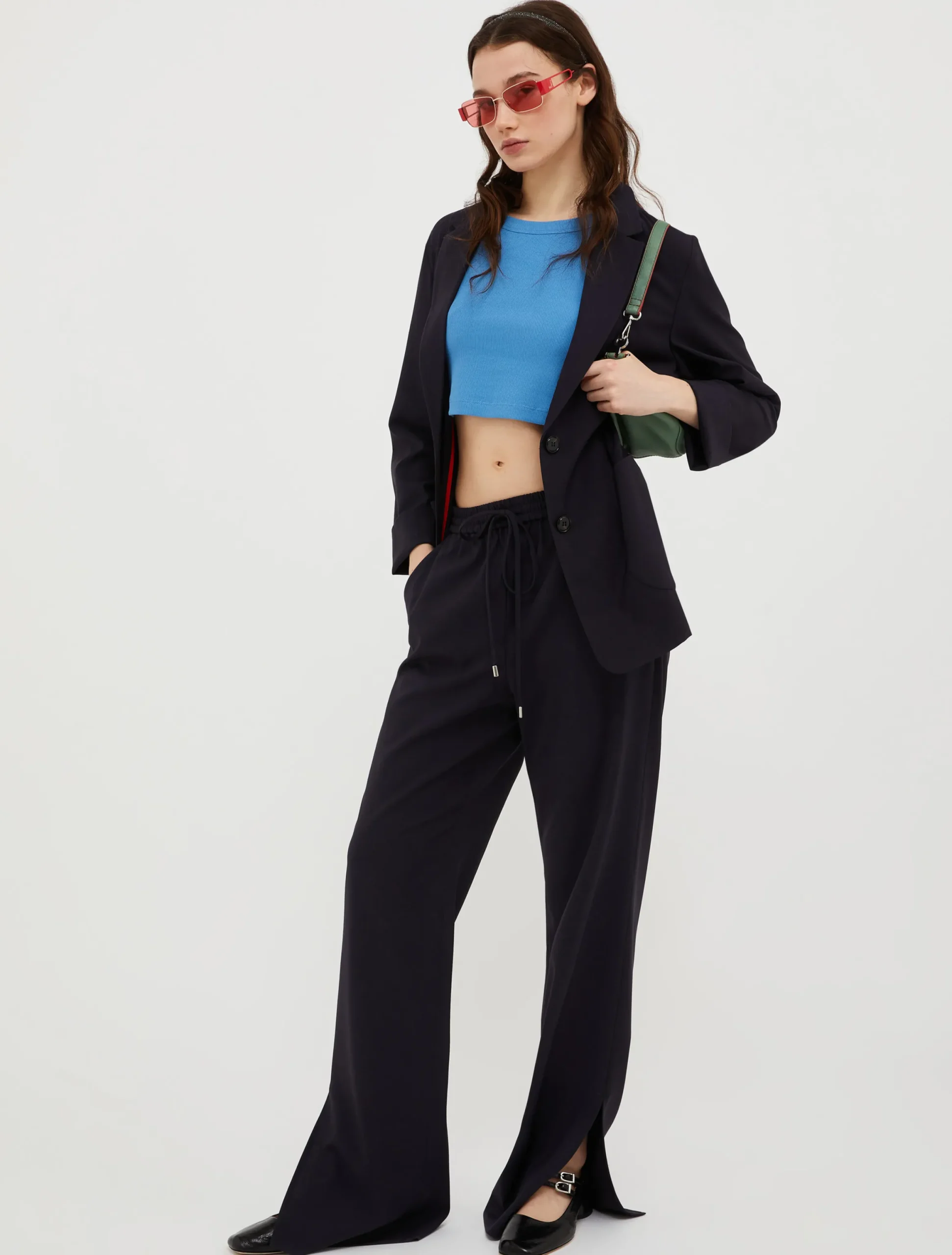 Wool-blend trousers