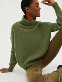 Wool-blend turtleneck