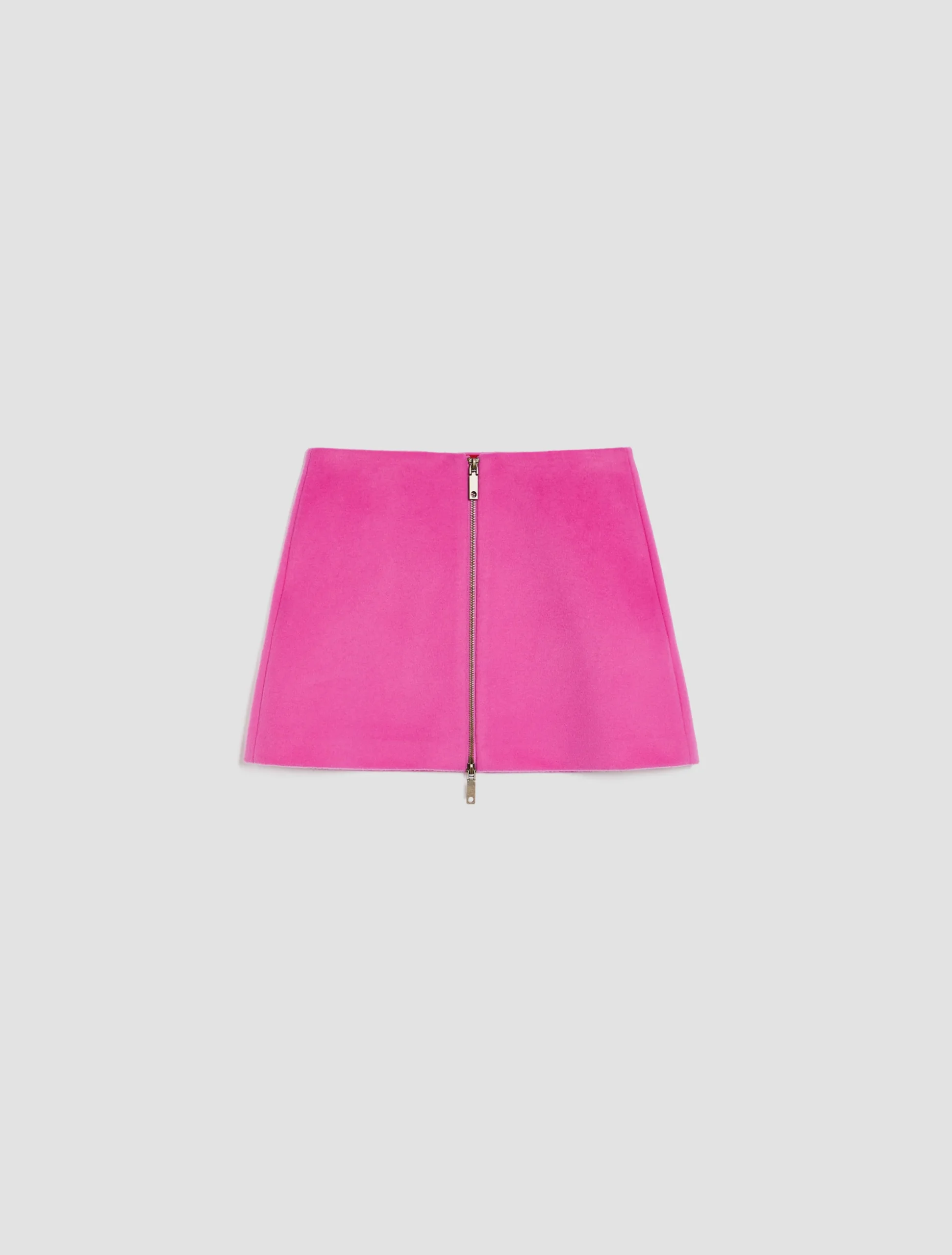 Wool-broadcloth mini skirt