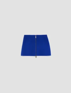 Wool-broadcloth mini skirt
