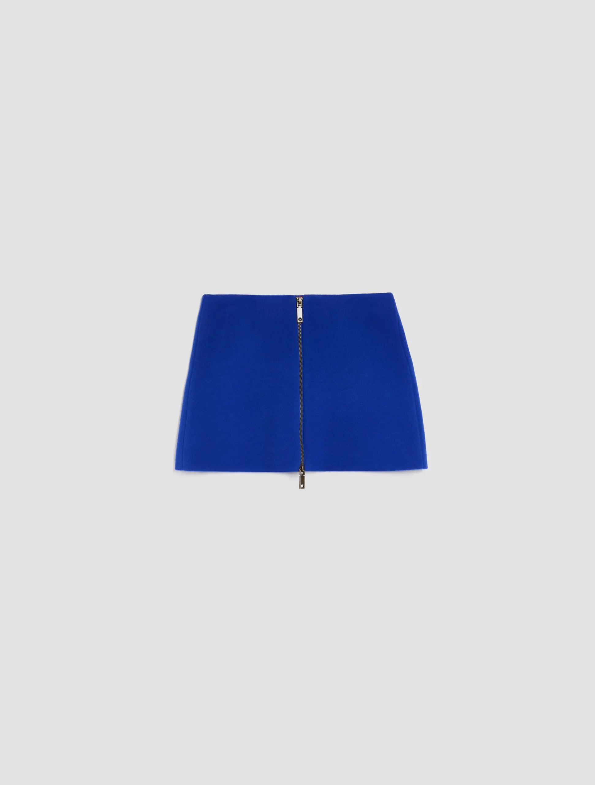 Wool-broadcloth mini skirt