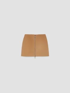 Wool-broadcloth mini skirt