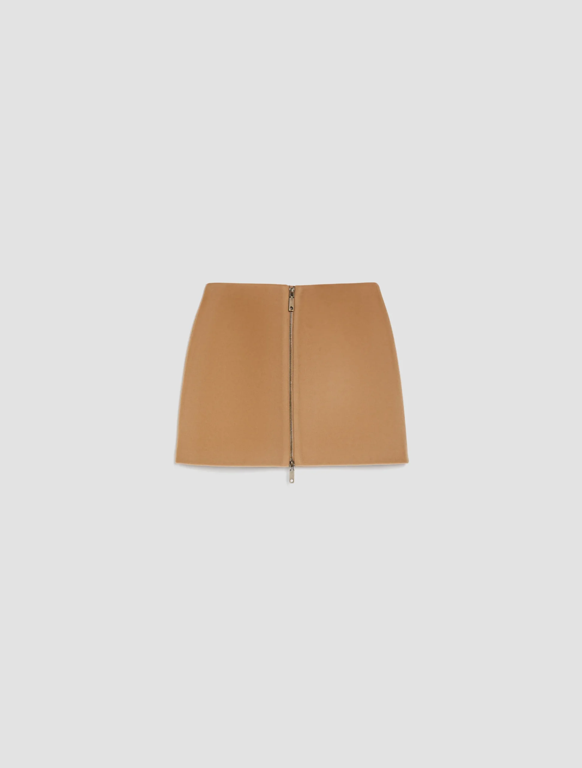 Wool-broadcloth mini skirt