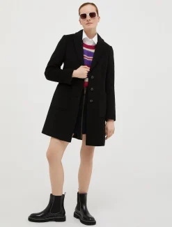 Wool-broadcloth mini skirt