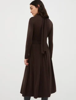 Wool-jersey midi dress