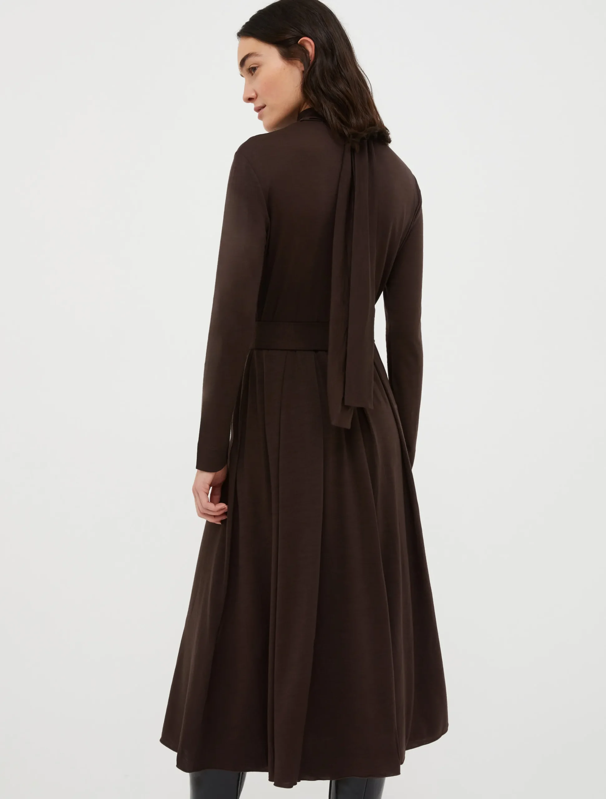 Wool-jersey midi dress