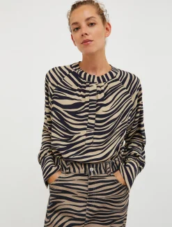 Zebra-print blouse