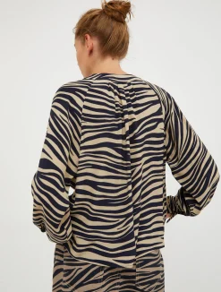 Zebra-print blouse